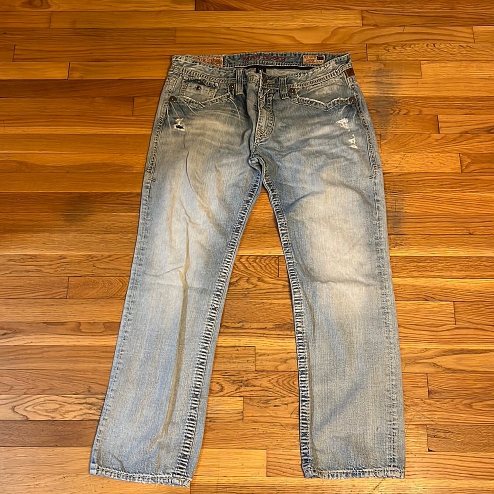 I am selling a pair of jeans. The size is 38W and 34L.